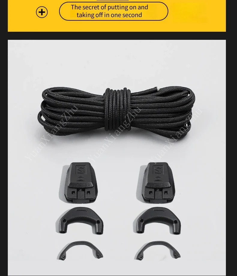 Description Picture 4 of itemNew No Tie Shoe Laces Round Tennis Laces Without Ties Adult Kids Quality Running Sneakers Shoelaces Black White Shoes Accesories