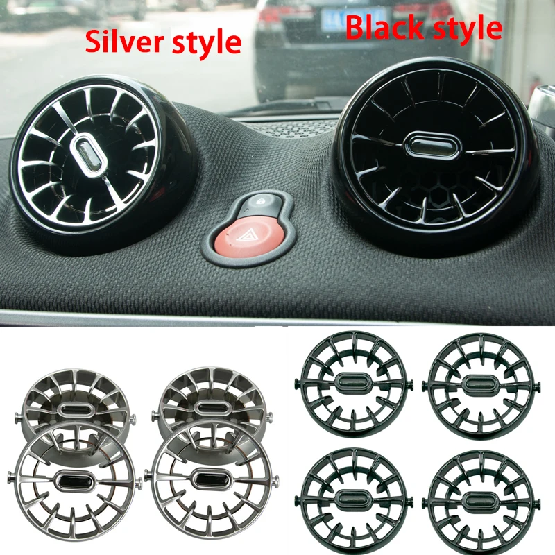 4pcs Dashboard Vent Replacement Air Outlet Wind Direction Regulation Vortex For Mercedes Smart 453 Fortwo Forfour Car Parts