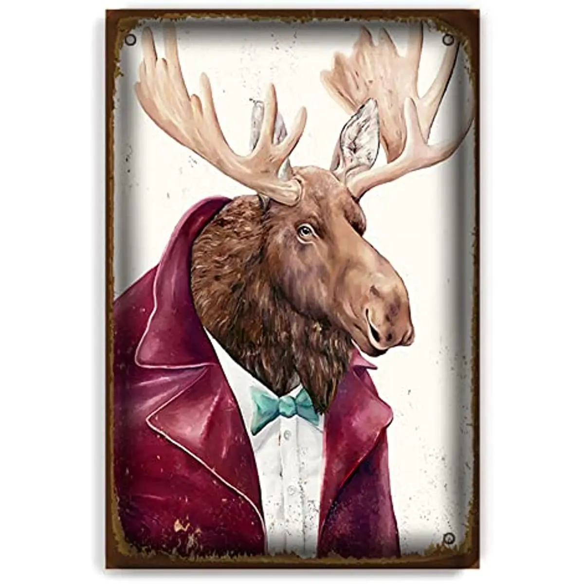 

Jacket Deer Tin Sign Metal Poster Vintage Wall Decor Animal Deer for Pub Restaurants Cafe Club Plaque Man Cave Wall 8x12 Inch