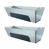 Stainless Steel Mud Pan with Reinforced Band Sturdy Fittings Lightweight Rustproof Anti Slip Metal Plastering Plasterers 1