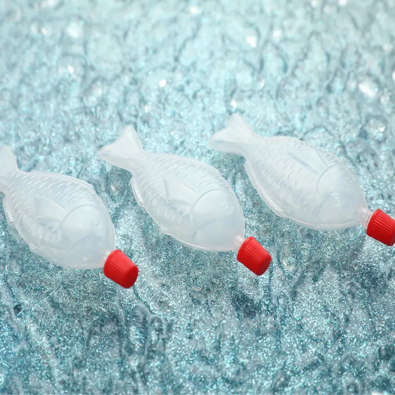 C 10Pcs 물고기 모양의 8.5ml 간장 일회용 소스 병 스시 조미료 병 식초 병 향신료 병 포장 병