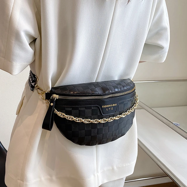 Women's Chest Bag Luxury PU Leather Waist Bag Shoulder Crossbody Chest Bags  Designer Handbags Female Belt Bag Phone Bags Wallets - AliExpress