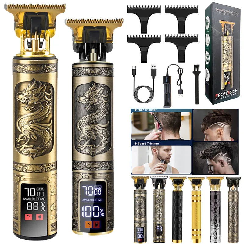 전문 저렴한 가격 전기 무선 방수 충전식 이발사, 헤어 트리머 클리퍼, 면도기 커터, 커팅 머신
