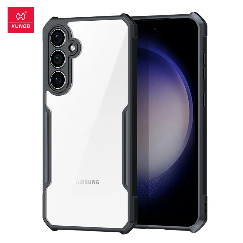 Xundd-shell à Prova de Choque para Samsung Tampa Traseira Clara Case Galaxy S23 fe S21 20 fe S22 S23 Ultra