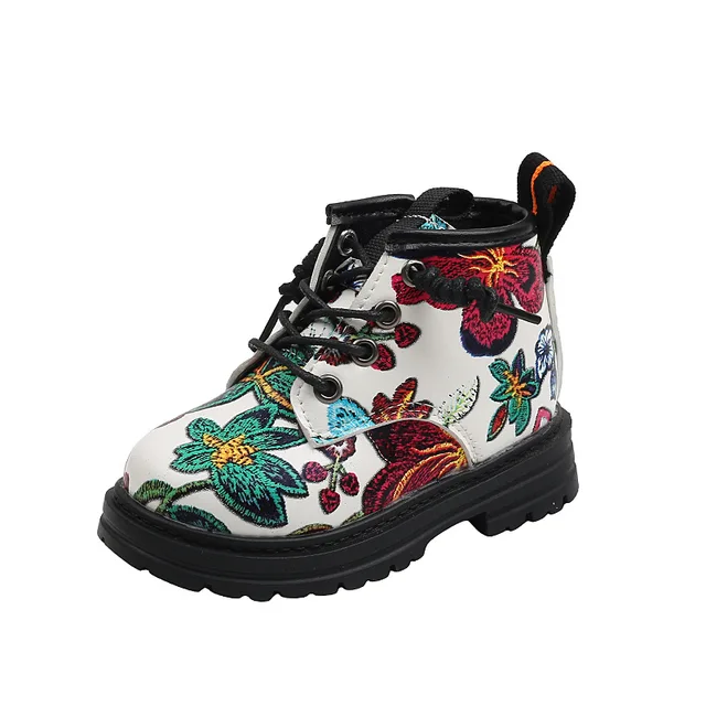 Children's Boys Girls Spring Autumn Print Kids British Style Casual Boots Soft Non-slip Wear-resistant Kid's Shoes_voghion.com