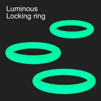 3 stücke Silikon Samen Lock Ring Männer Ejakulation Verzögerung Cock Ringe Sex Spielzeug Männlichen Erwachsenen Leucht Locking Ring juguetes para adulltos 1