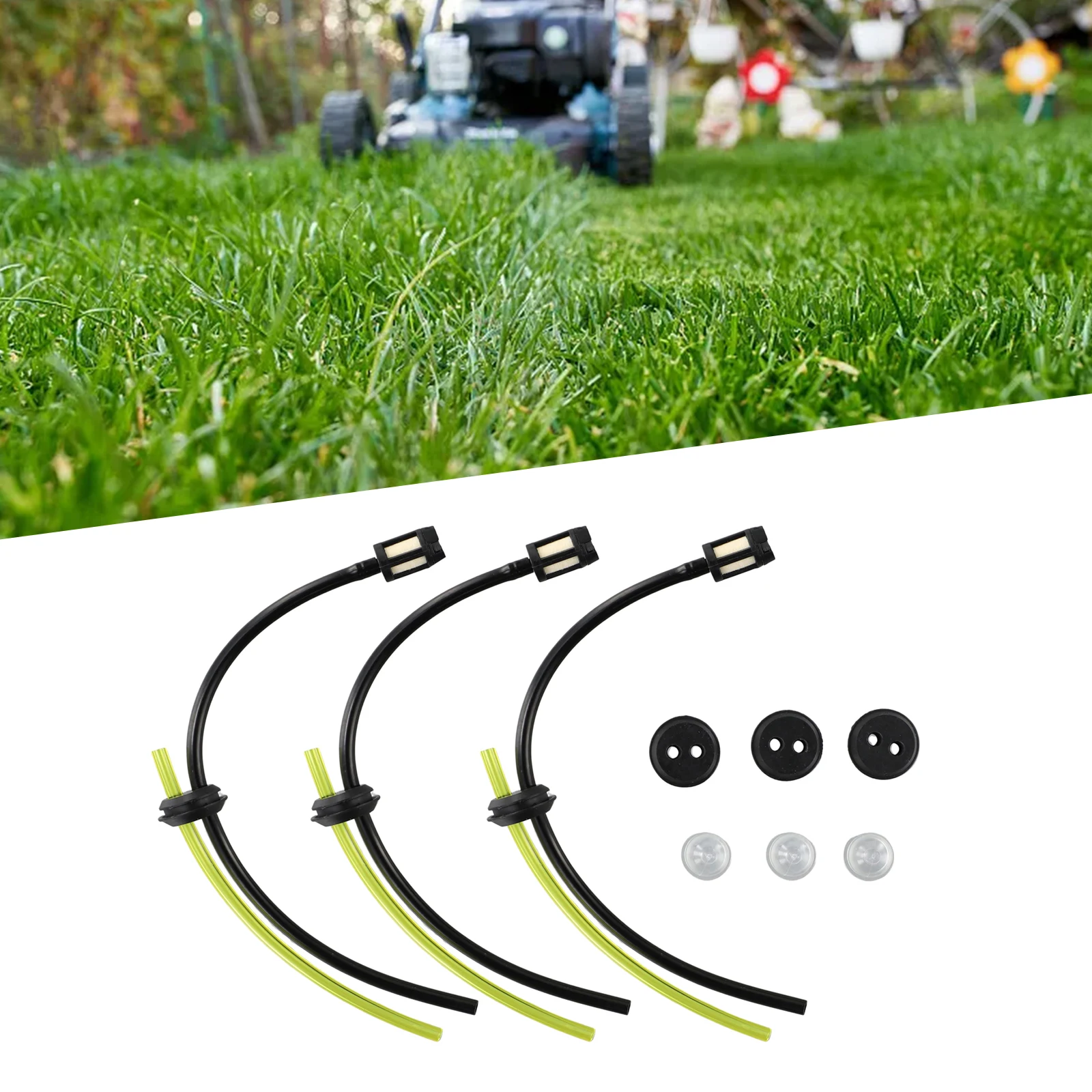 3Pcs Fuel Hose Pipe Universal Grass Trimmer Fuel Line For Trimmer Brush Cutter Chainsaw Fuel Line Filter Replacement Accessories