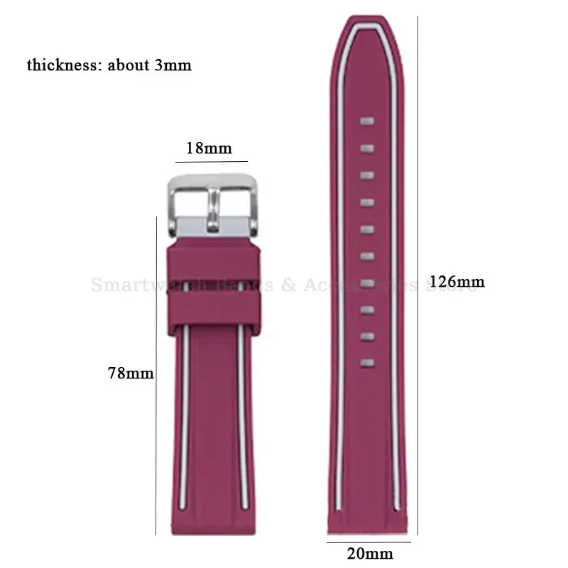 Silicone Quick Release Universal Watch Strap - Men's & Women's Replacement Wristband