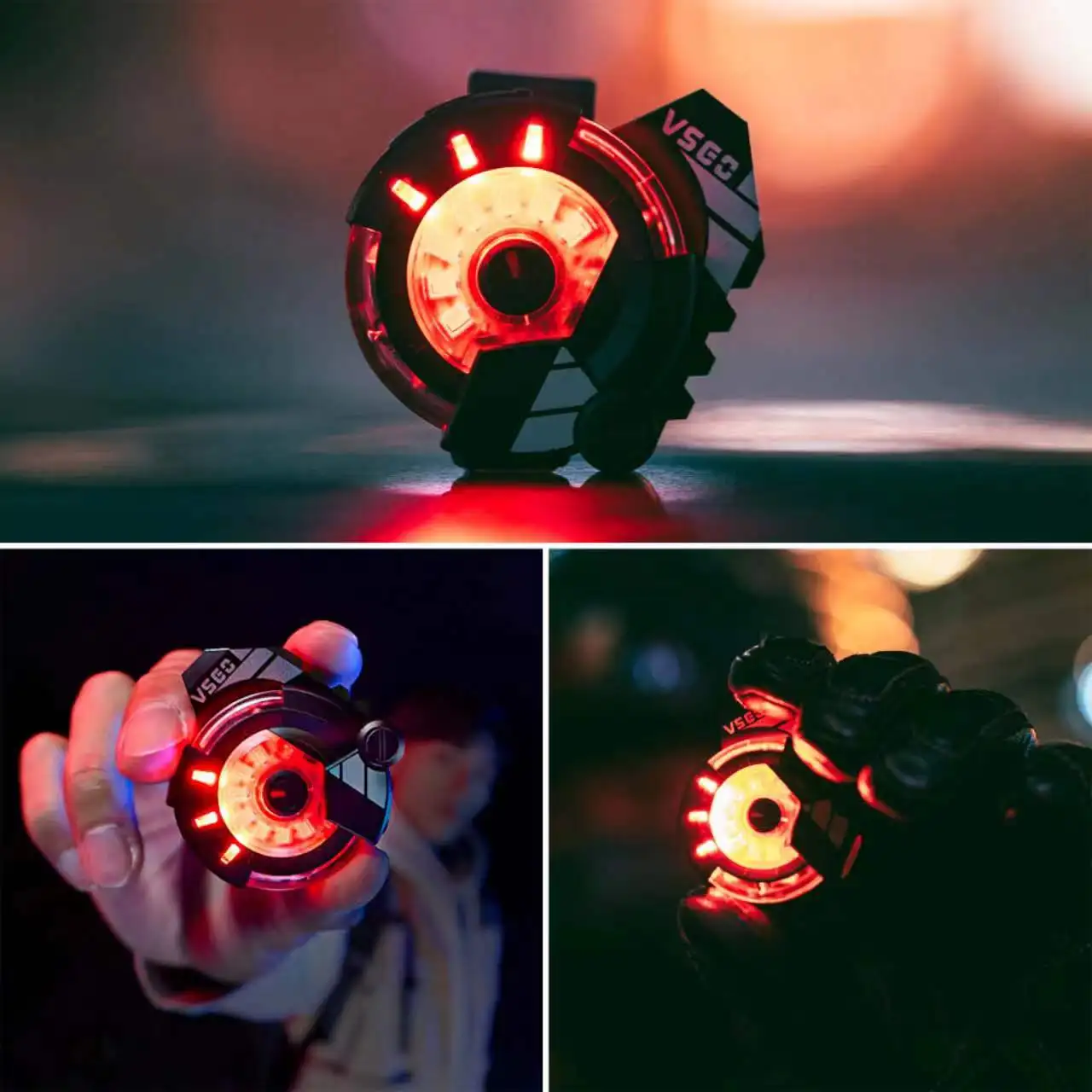 VSGO 다기능 EDC 운반 키체인 도구, 야외 모자 클립 조명 조합 도구, 야외 카메라 가방, 휴대용 M