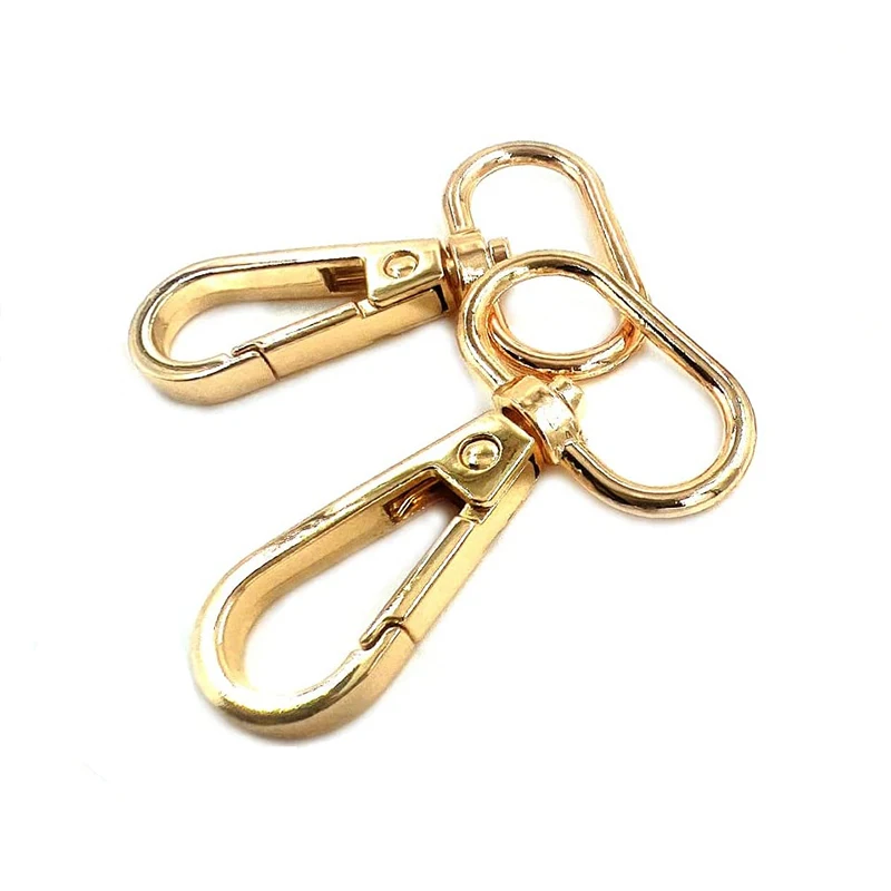 

10Pcs Inside Diameter Oval Ring Lobster Clasp Claw Swivel with for Strap Push Gate Hooks Swivel Snap Fashion Dog Rope Buckl