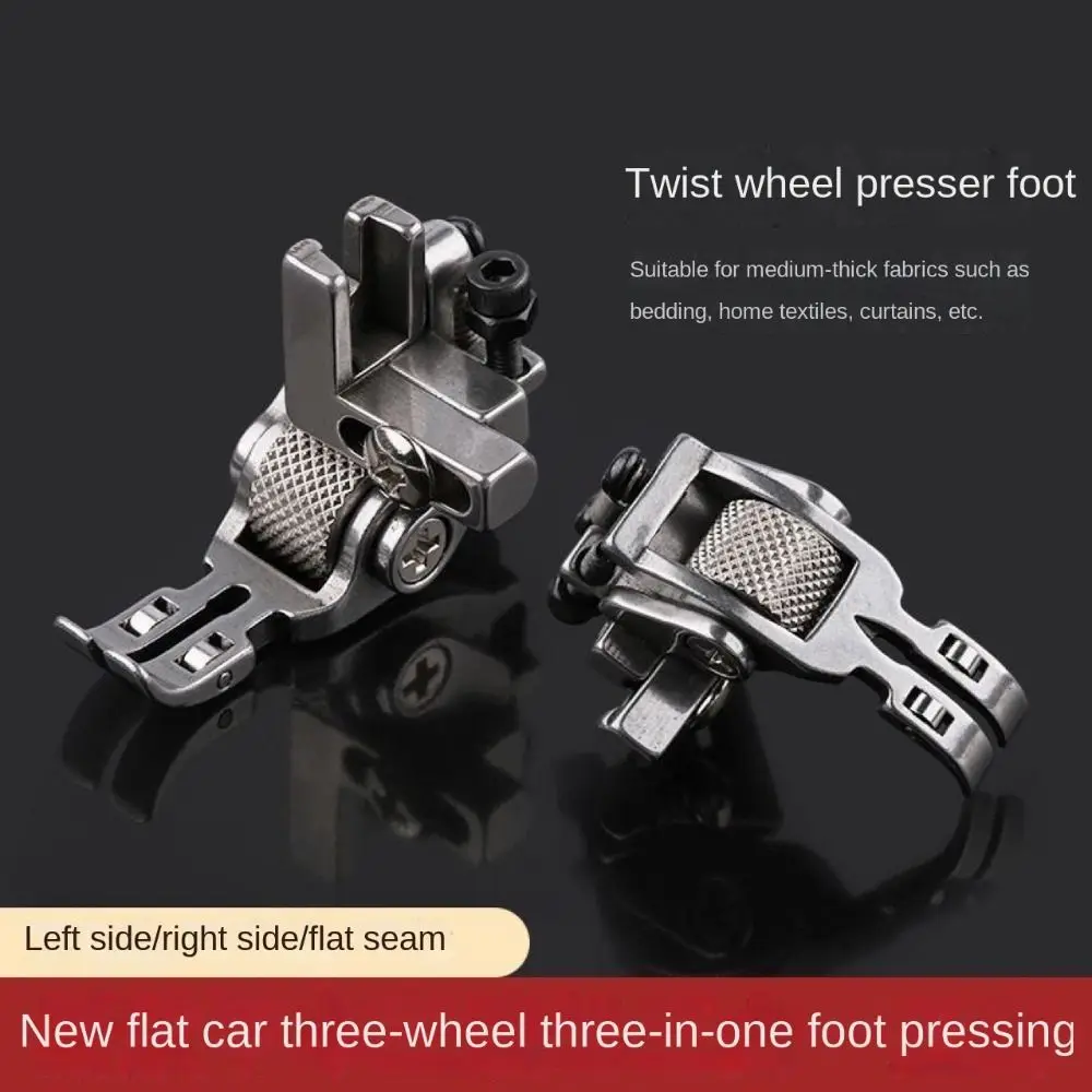 4 Types Roller T3 Roller Presser Foot Steel Universal Foot Sewing Machine Presser Foot Adjustable Left and Right