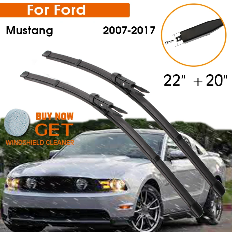 

Car Wiper Blade For Ford Mustang 2007-2017 Windshield Rubber Silicon Refill Front Window Wiper 22"+20" LHD RHD Auto Accessorie