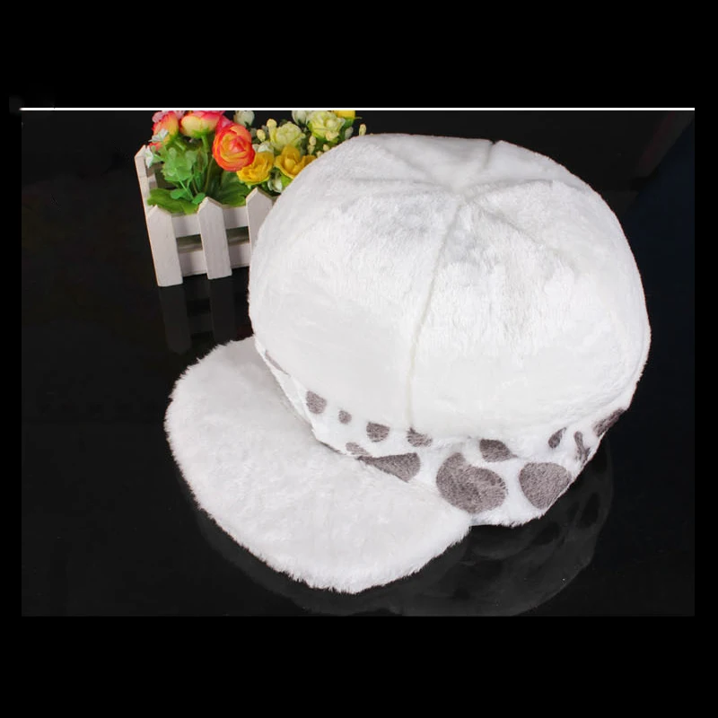 Cosplay Hat Anime Trafalgar Law Cosplay Hats Halloween Party Costumes Caps White Hat Soft Bowler Hat Masqurade Decor Fancy Dress