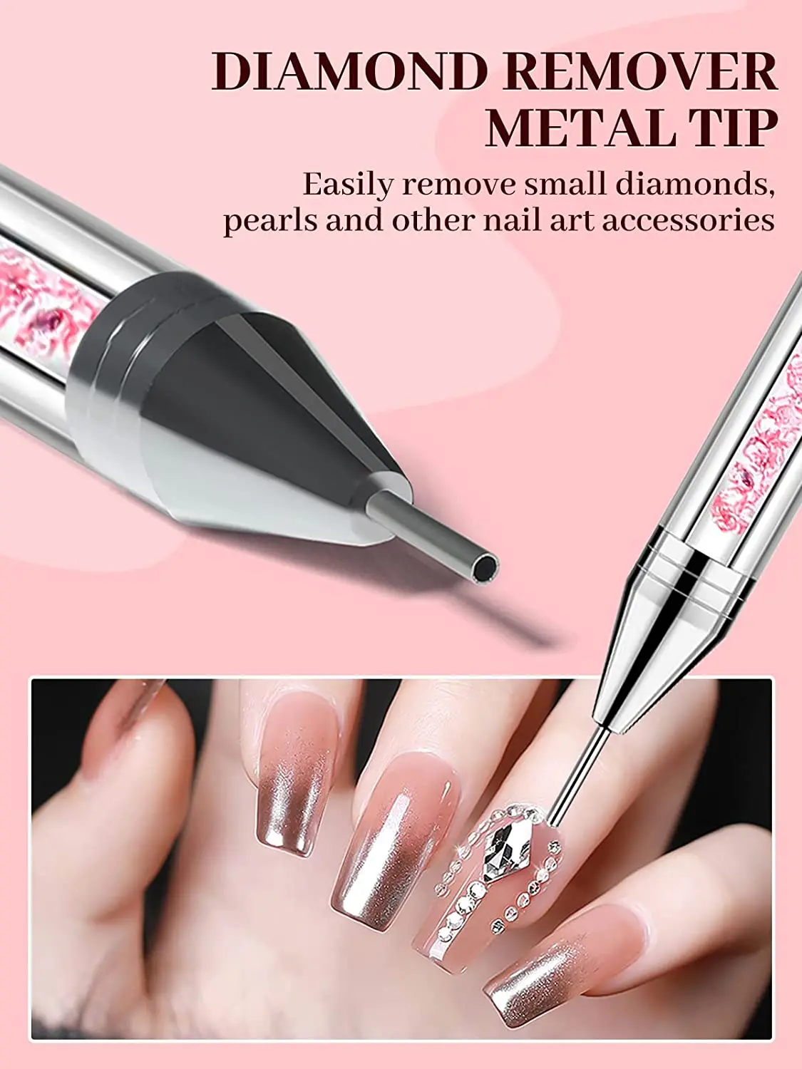 Nail Rhinestone Picker Dotting Pen, Wax Pencil for Rhinestones, Dual-ended Rhinestone Gems Crystals Studs Picker Wax Pen 4