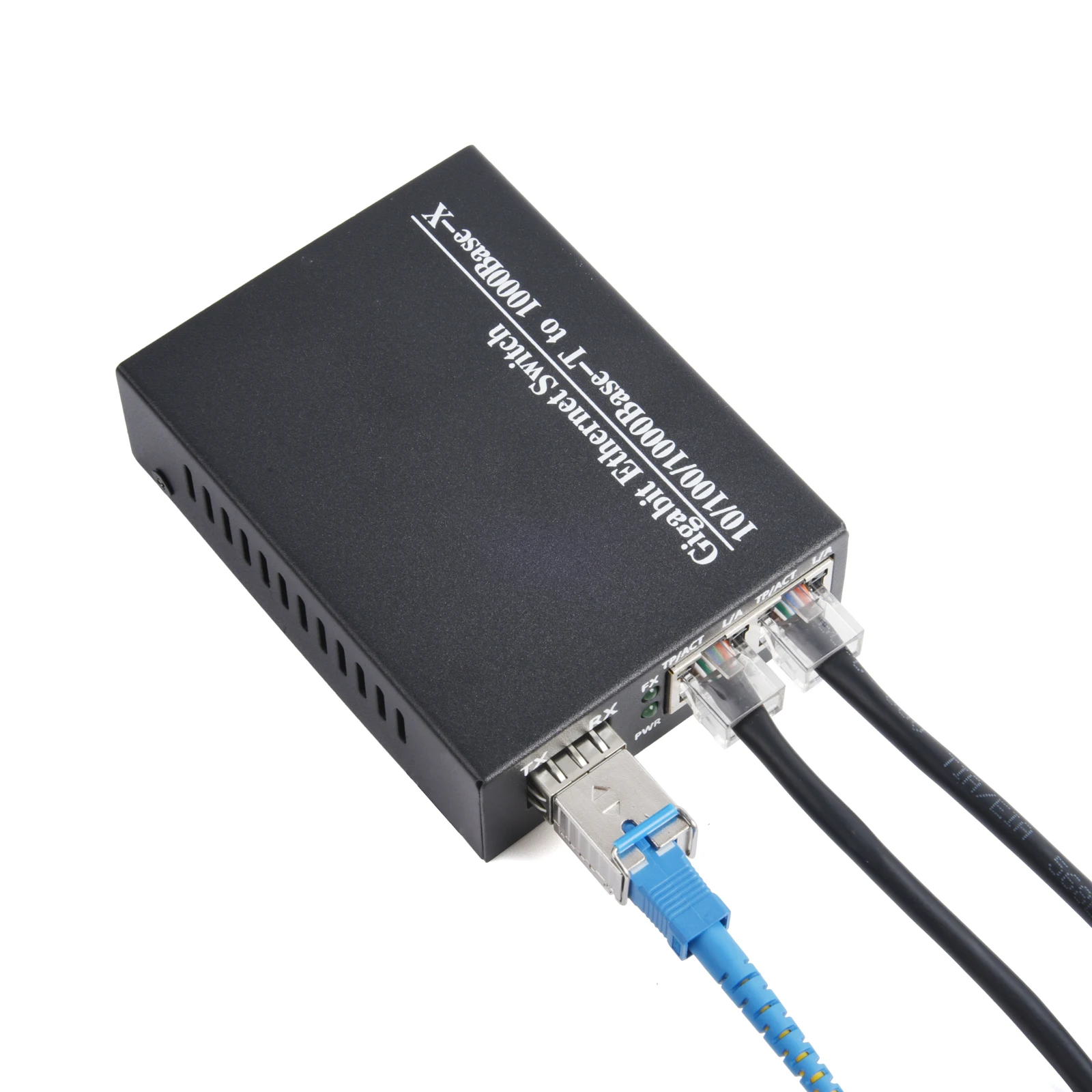 1PCS Gigabit SFP Media Converter 1 SFP to 2 RJ45 Transceiver 10/100/1000M Fiber Optic Switch With 3KM/20KM LC/SC Module