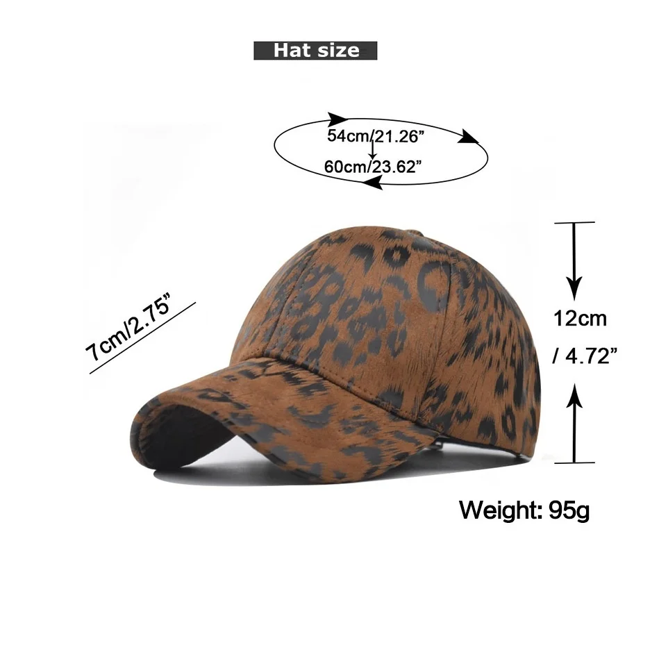 Spring and summer new Korean big leopard print baseball cap men's and women's cotton sun hat blank baseball caps