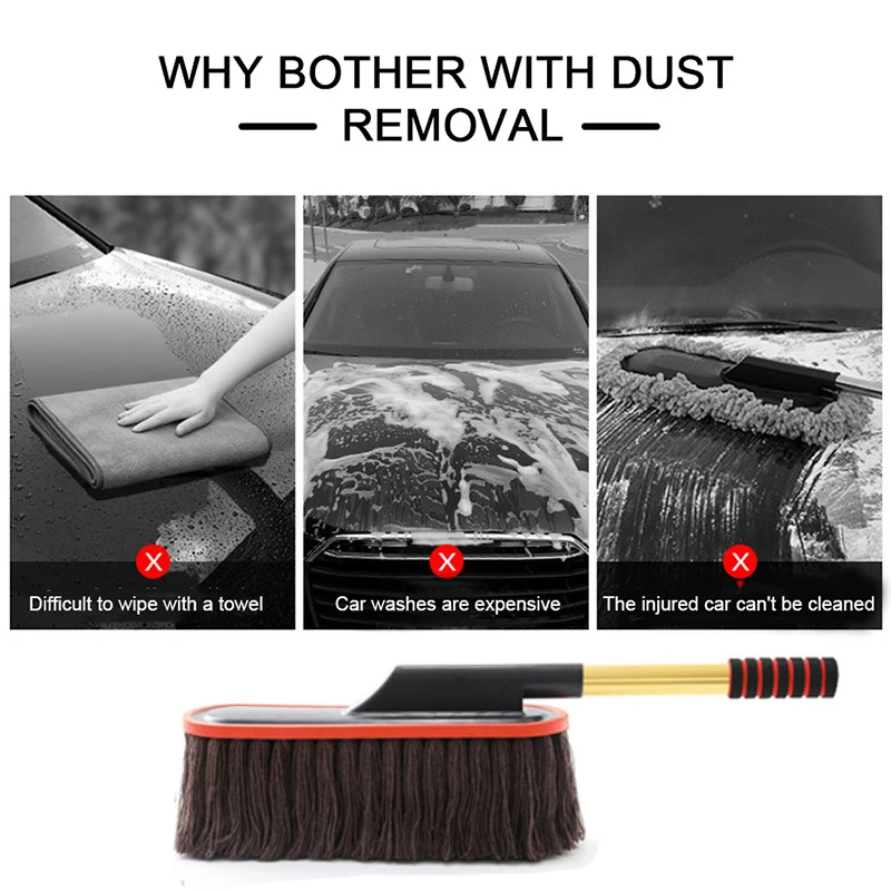 SEAMETAL Microfiber Car Duster Suit Adjustable Telescopic Car Cleaning Dusts Mop Bristles Brushes for Car Wash Accessories 3