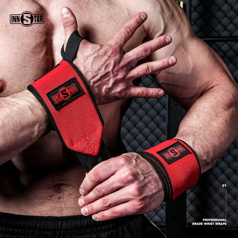 

Fitness Wrist Guard Male Bench Press Professional Powerlifting Protective Gear SBD Wrap Sports Anti-sprain