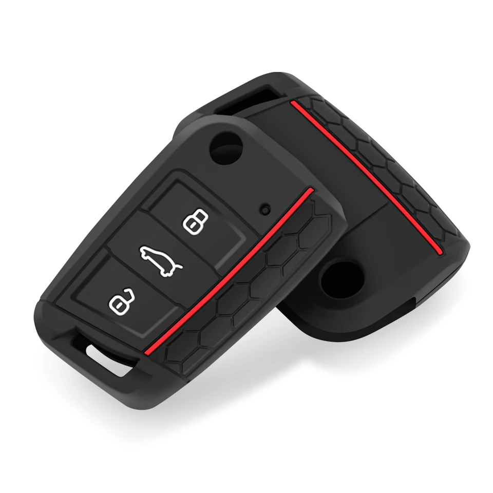 Custodia Chiave Auto FOAMO In TPU Rosso – Compatibile Con VW Passat B8, Arteon, Tiguan, Skoda Superb, Kodiaq E SEAT – Protezione Antigraffio - 2
