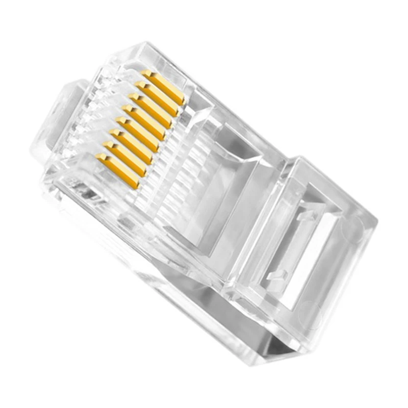 Hot-RJ45 8P8C 네트워크 커넥터, CAT-5 E 3U, 1.0mm 이더넷 연결 커넥터, 고정 커넥터, 100 개