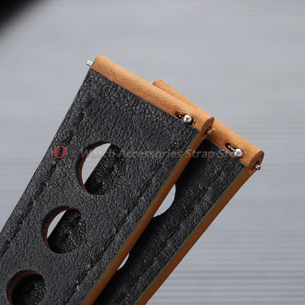 Vintage Genuine Leather Watch Strap - Universal Porous Breathable Design