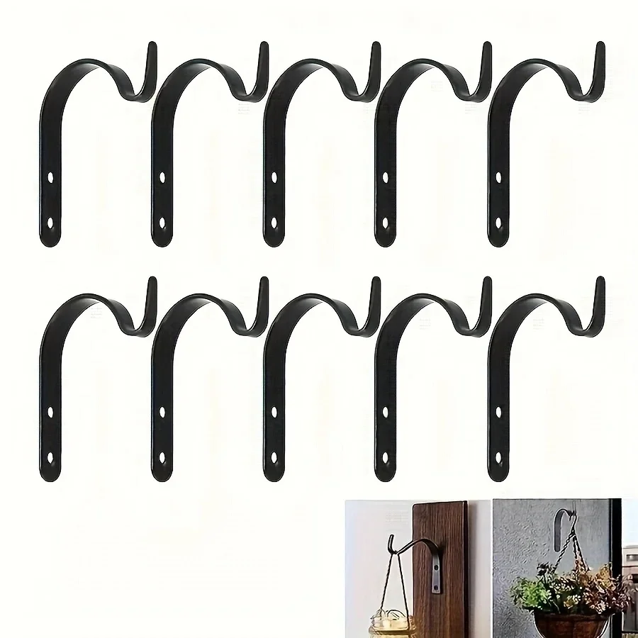 Wrought Iron Hooks Metal J-shaped for Home Improvement Painting Flower Baskets Clothes Accessories