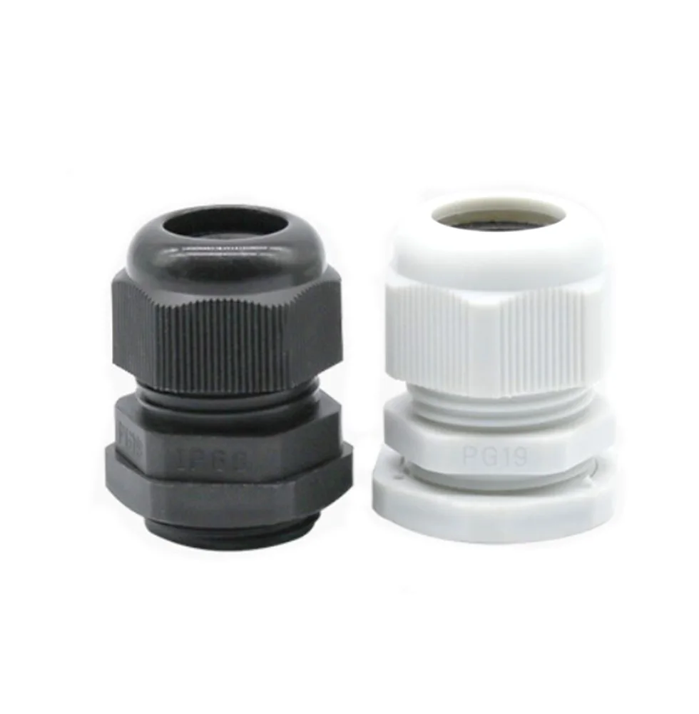 M-type PG waterproof cable joint external thread clamping nylon plastic sealing gland head lock fastening fixed head