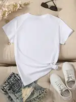 2025 nouveau femmes mignon chat motif graphique à manches courtes T-Shirt col rond décontracté T-Shirt hauts Cool imprimé femmes t-shirts 2
