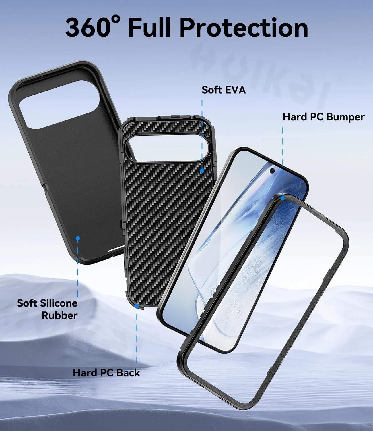 Ultimate Rugged Full Body Shockproof Case with Kickstand - Heavy Duty, Anti-Scratch Protection