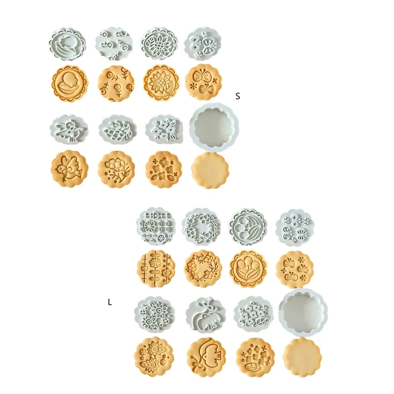 

Set of 8 Creative Flower Cookie Molds Baking Tool for Dessert Enthusiasts