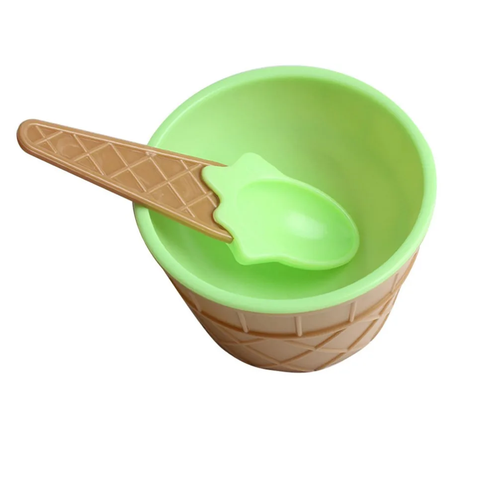 Ice Cream Bowl Spoon Set 1Set Kids Durable Children Gifts Dessert Bowl DIY Ice Cream Tools