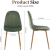 Velvet Dining Chairs Set of 4 - Modern Seating with Metal Legs for Living, Bedroom,Dining Room - Green Chairs for Dining Room 2