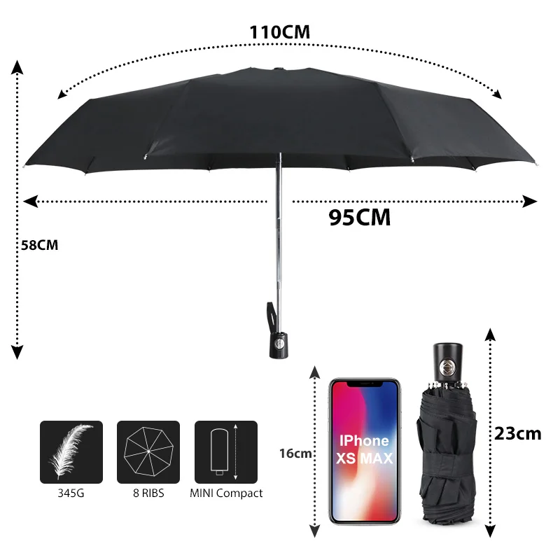 Mini Pocket Automatic Umbrella Rain Women 5Folding Ultra Light Travel Men Umbrella Portable Outdoor Gifts Umbrella 2