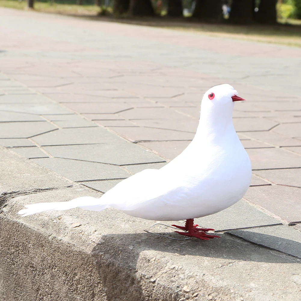 Decorative Simulation Dove Artificial Foam Feather White Pigeon Bird Wedding Ornament Home Decor Party Wedding Decoration