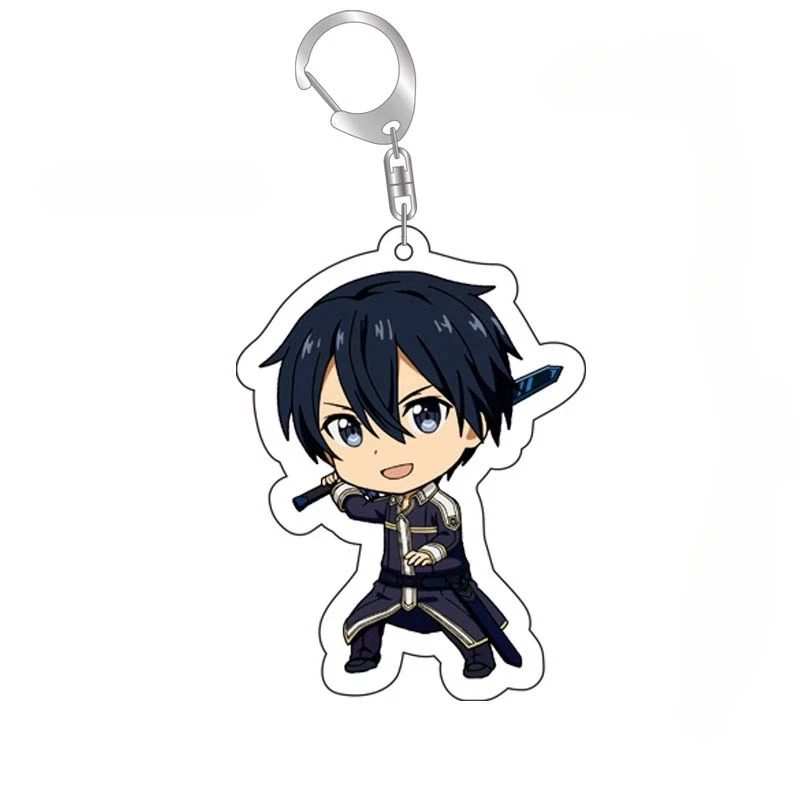 Anime Keychain, Game Keychain: 1pc Sword Art Online SAO Kirito Acrylic Keychain Yuuki Asuna Bag Tag Cos Accessories Asada Shino Plastic Keyrings