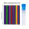 36Pcs/Box Creative 2.0MM Multicolor Mechanical Pencil Lead 36pcs Replaceable Lead Drawing Automatic Pencil Writing Accessories 6