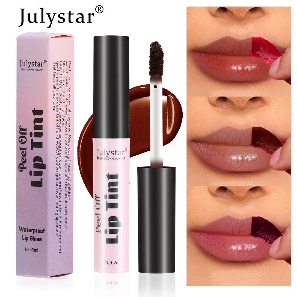 Lip Makeup Julystar Peel Off Liquid Lipstick 6 Color Waterproof Lasting Matte Pink Lip Gloss Moisturizer Tear-off Lip Stain Cosmetic Makeup
