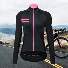 Santic Women Cycling Jacket Winter Thermal Fleece MTB Windbreaker Coat Warm Up Bicycle Clothing Reflective Asian Size K9L5113P