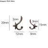 2Pcs 1:12 Dollhouse Miniature Furniture Mini Metal Clothes Coat Hook Rack Wall Hangers Modle Toy Doll House Bathroom Accessories 6