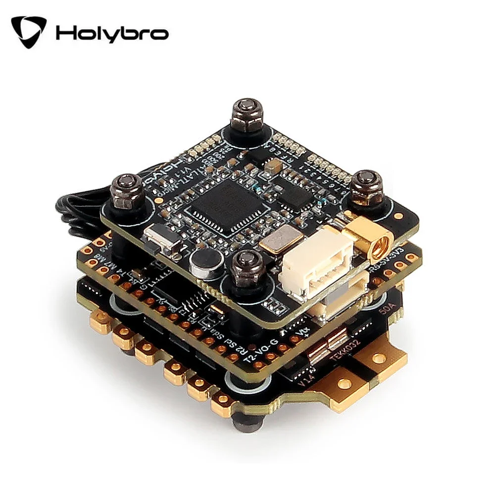 

Holybro Kakute H7 Mini Flight Controller W/ Tekko32 F4 50A BLHeli_32 4in1 ESC Atlatl HV Micro 800mW VTX Stack for RC FPV Drone