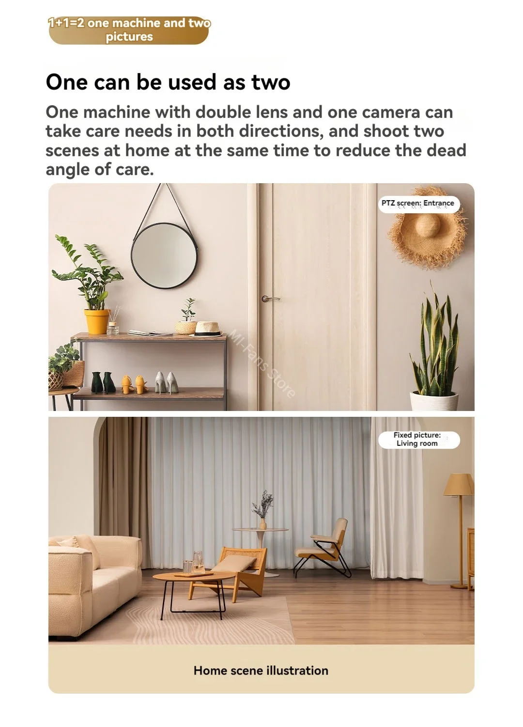 Gadgetoo Xiaomi Smart Camera C300 Dual Lens Version
