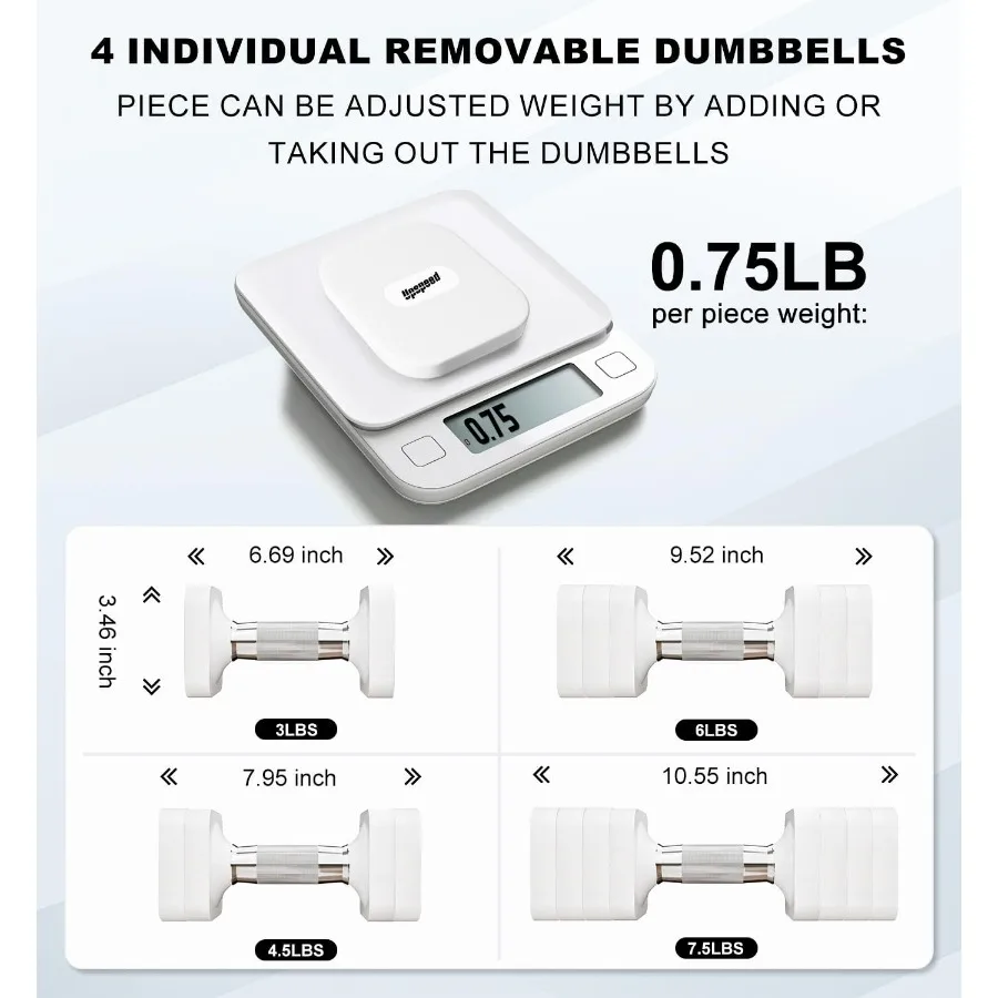 7.5LB Each[15LBS Pair] Adjustable Dumbbell Set Free Weights Dumbbells Set for Women Men Hand Weights Sets Adjust Dumbbell Weight