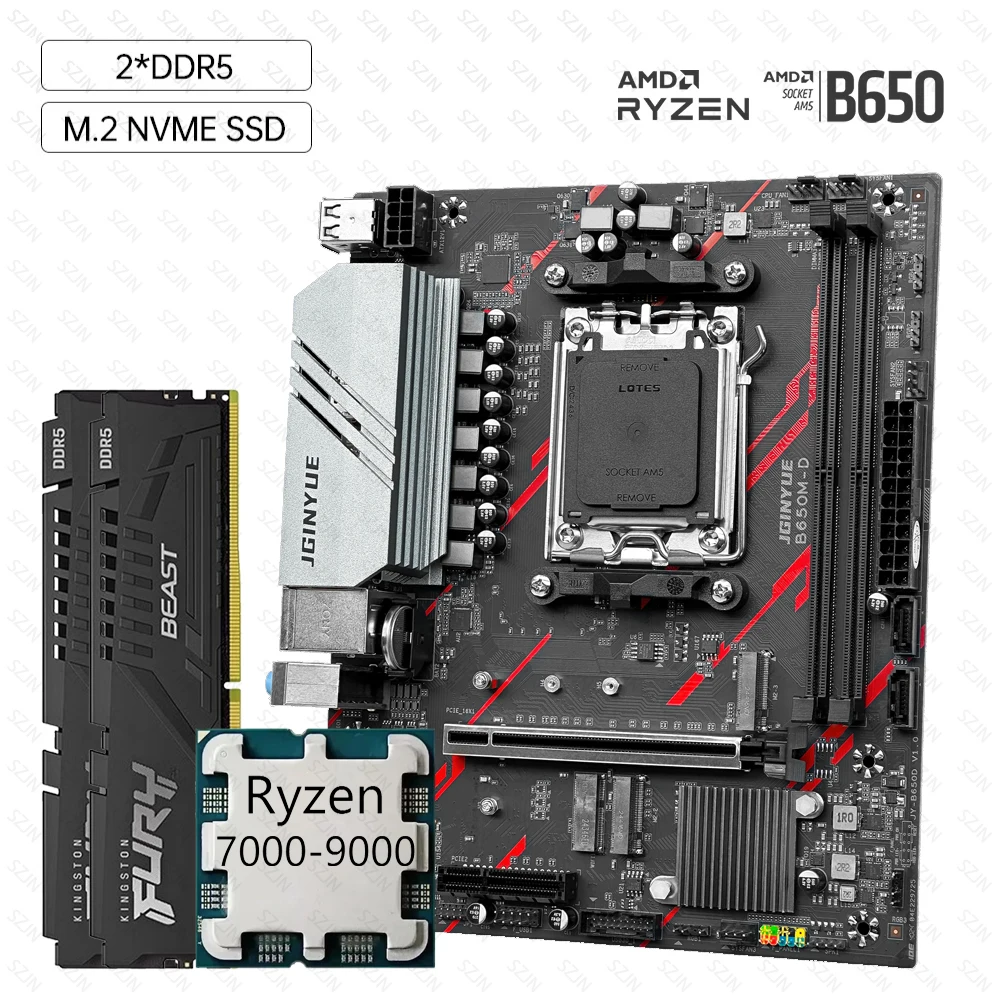JGINYUE B650M  DREAM マザーボード 未使用品 中古】JGINYUE B650M GAMING PLUS B650/AM5/MicroATX【ECセンター