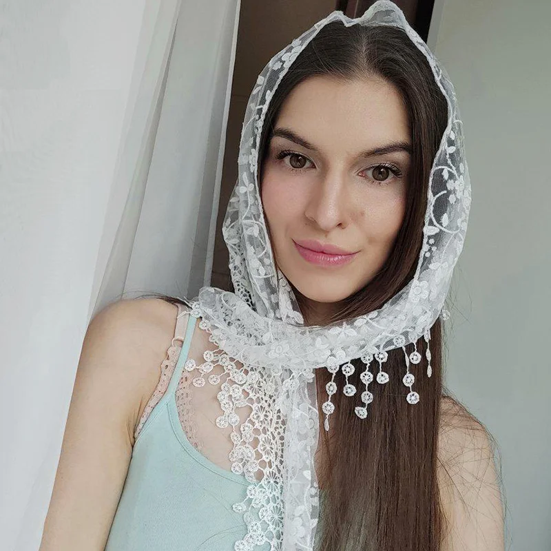 

Women Triangle Wrap Fashion Lady Shawl Flower Lace Scarf Bandana Female Baby Tassel Shawls Scarves Summer Photo Prop Accessories