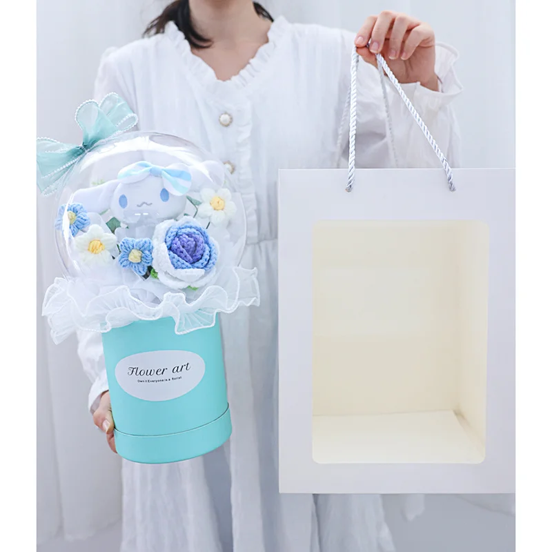 

New Anime Sanrio Kuromi Cinnamoroll Kawaii My Melody Cartoon Plush Doll Bouquet Girl Cute Valentine's Birthday Christmas Gifts