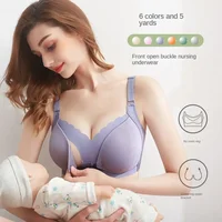 Breastfeeding Thin Underwear Postpartum Feeding Maternity Bra Pregnancy Bra Wireless Front Button Underwear Bra 1