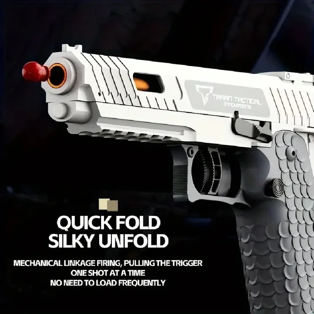 Shell Throwing Combat Master 2011 Pistol Continuous Firing Blowback Soft Bullet Gun Empty Hanging Weapon Children's Toy Boy Gift 4