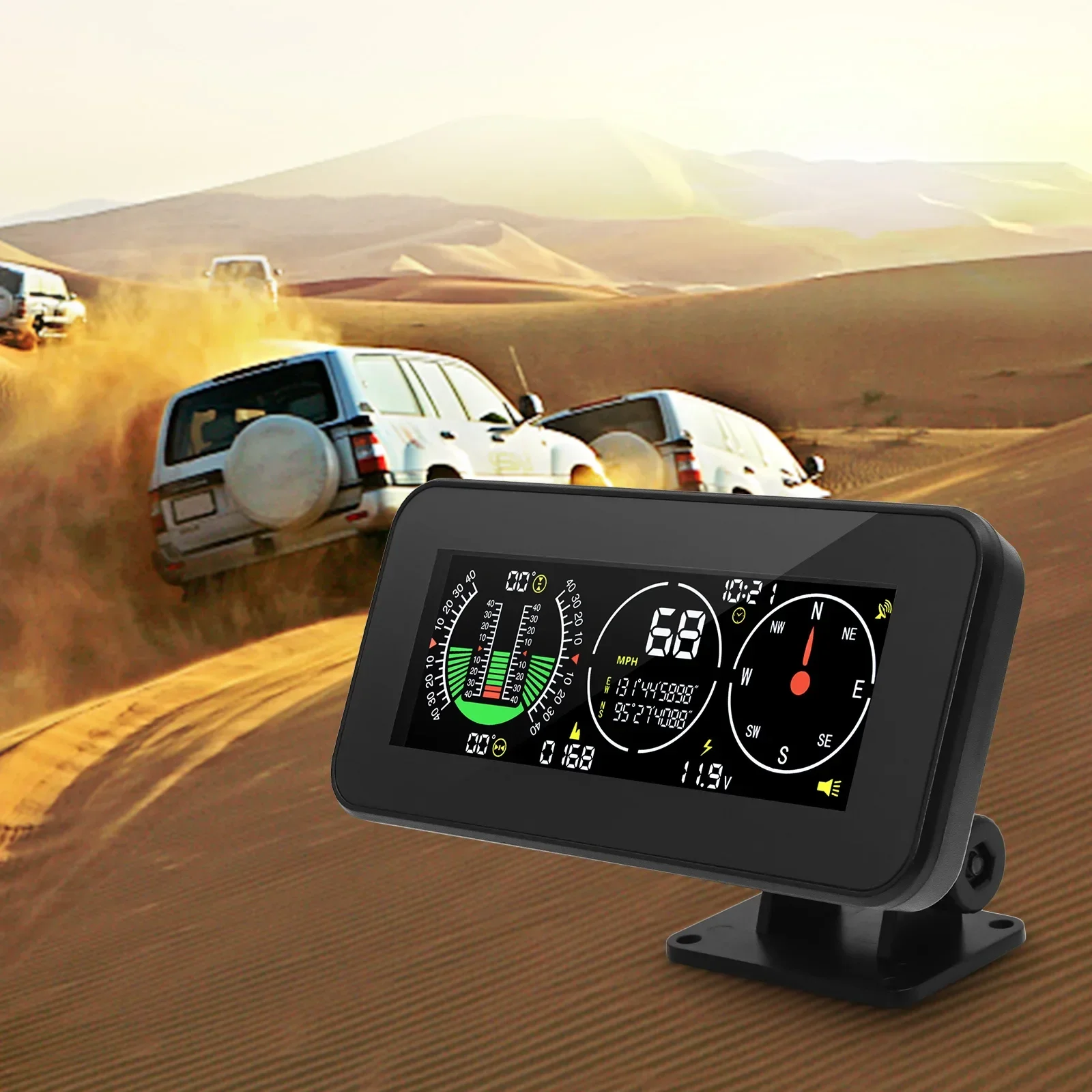 

HUD M60 Digital Speed Slope Meter Inclinometer M50 With GPS Speedometer Compass For off road accessories 4x4 On-board Computer