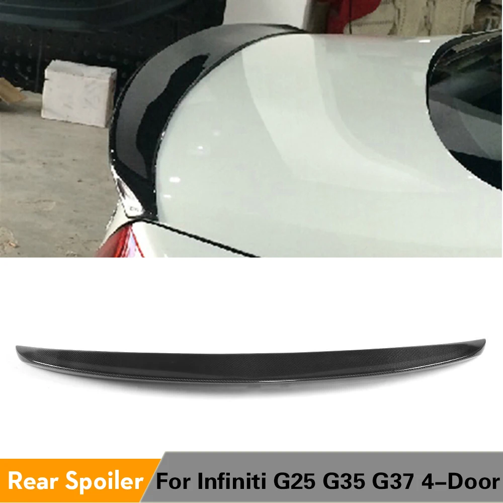 Carbon Fiber / FRP Unpainted Rear Trunk Boot Lip Spoiler Wing For Infiniti G25 G35 G37 4-Door 2006-2013
