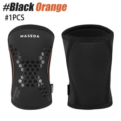 Premium Knee Compression Sleeve for Enhanced Support in Squats, Weightlifting, and Powerlifting (Black Orange - 1PCS)